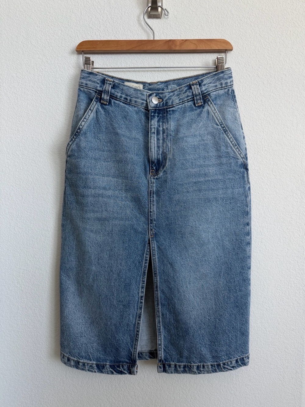 PILCRO - Anthropologie 
Women's Slit front Denim Skirt
